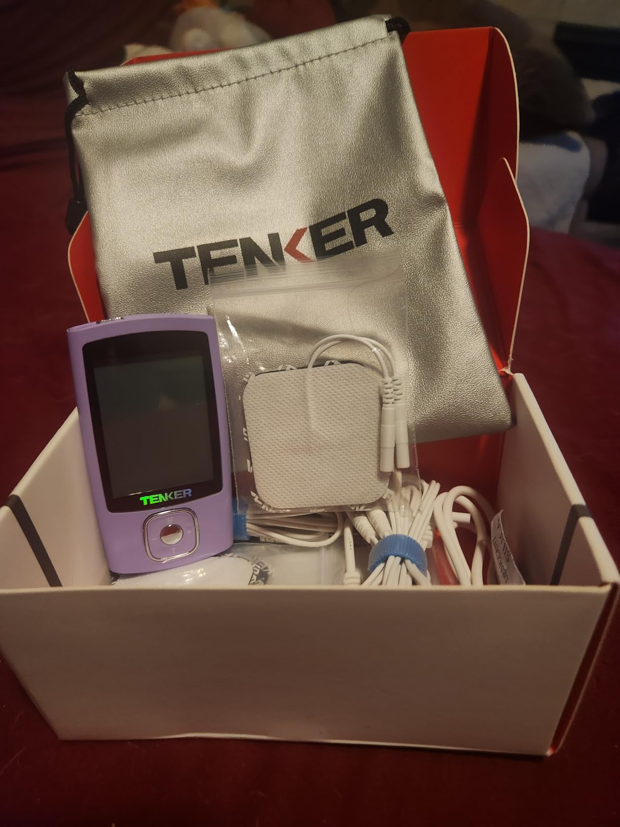 TENKER 24 Modes TENS Unit Muscle Stimulator for Pain Relief, Rechargeable TENS Machine, Drug-Free Pain Relief for Shoulder, Back, Sciatica, Muscle, Physical Therapy, 8pcs 2