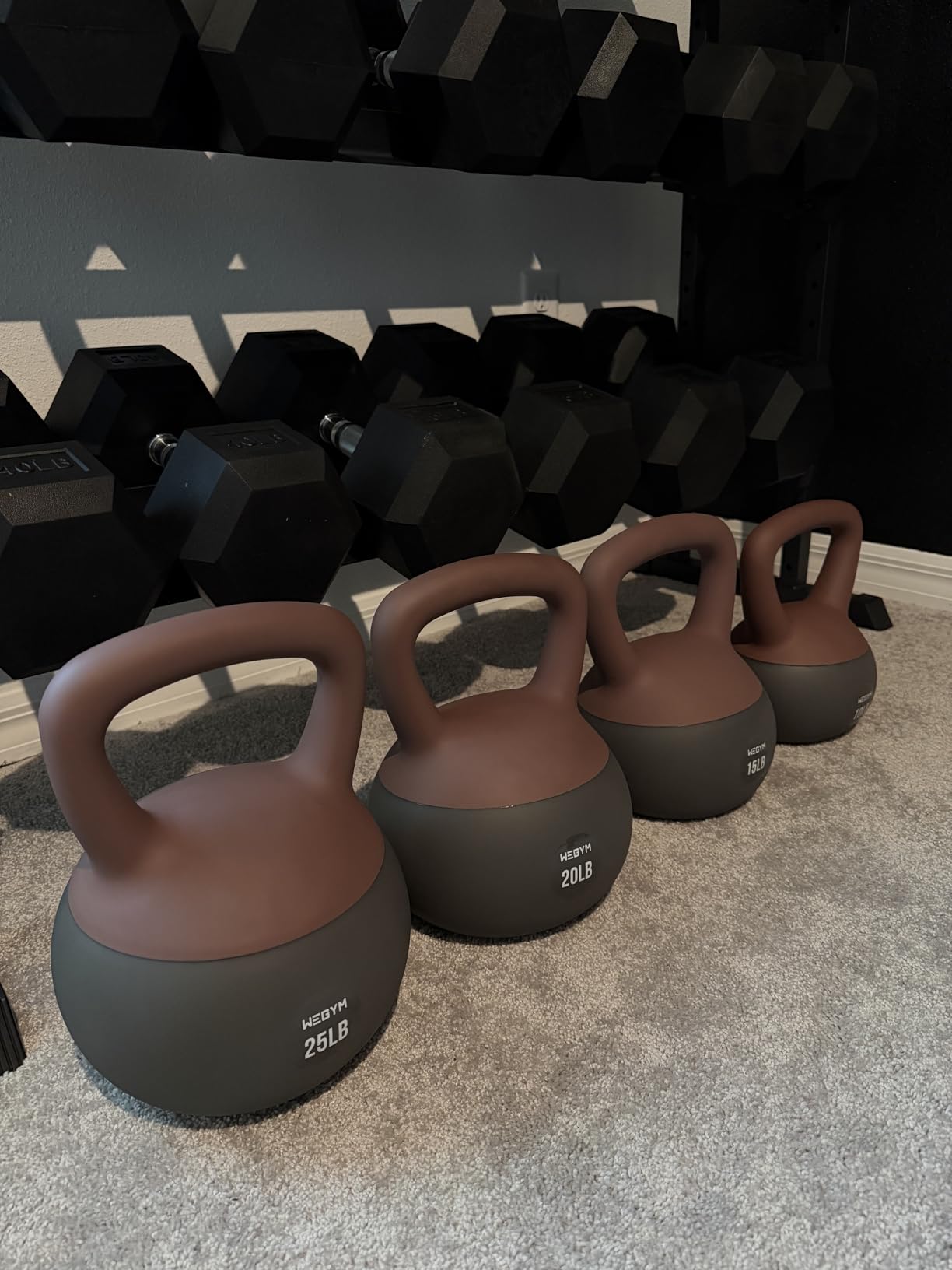 WeGym Soft Kettlebells and Kettlebell Sets for Home Strength Training | 10-15-20 lb Weight Options with a Cushioned Impact-Resistant Base and Wide Non-Slip Grip for Home Workouts customer photo 1