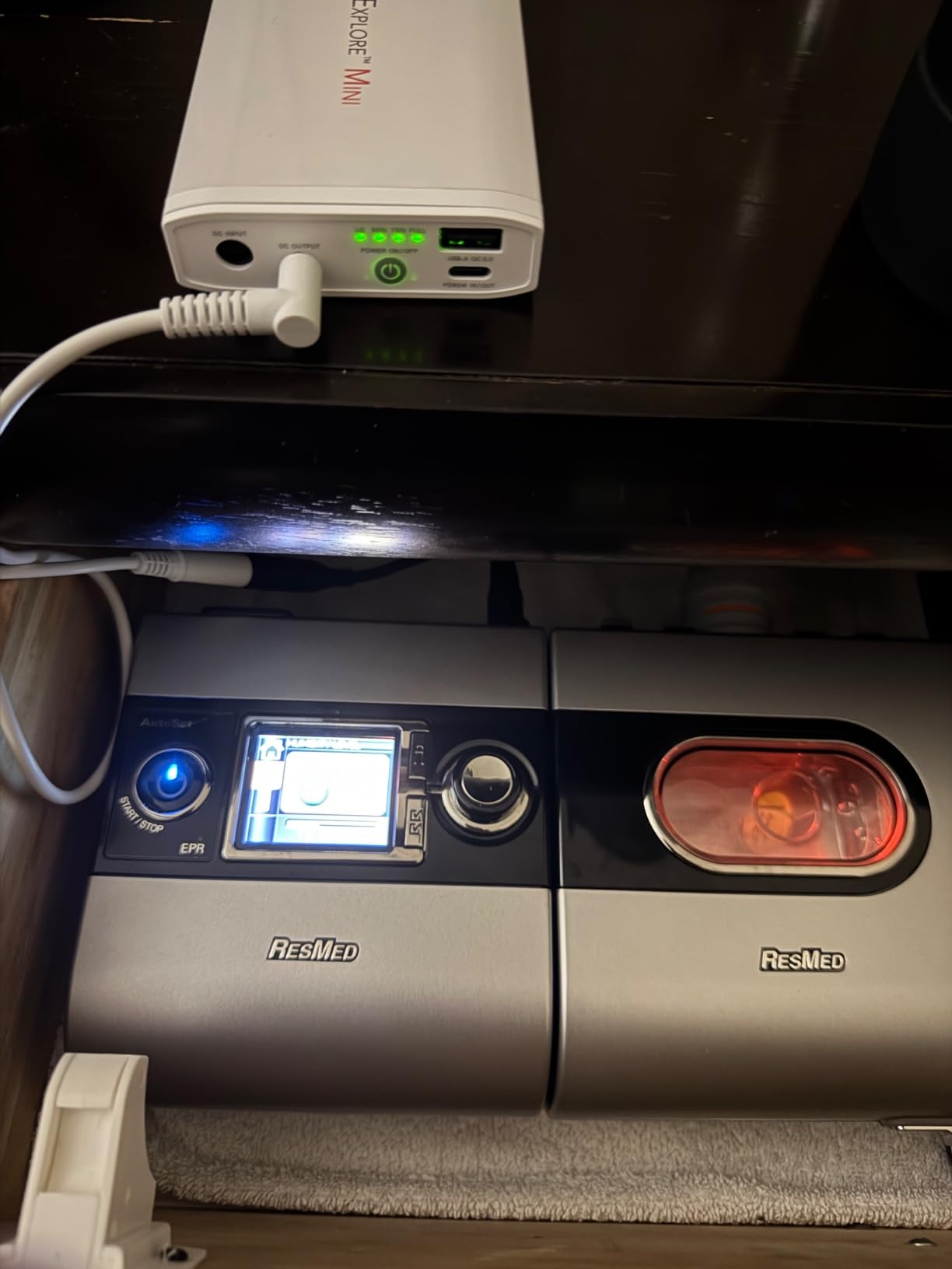 Zopec Explore Mini CPAP Battery UPS Backup - World's Smallest/Lightest - Camping, Air Travel, and RV - Up to 2 Nights Sleep - Fast Recharge - Includes Cables for ResMed AirMini, AirSense 10 and 11 customer photo 2