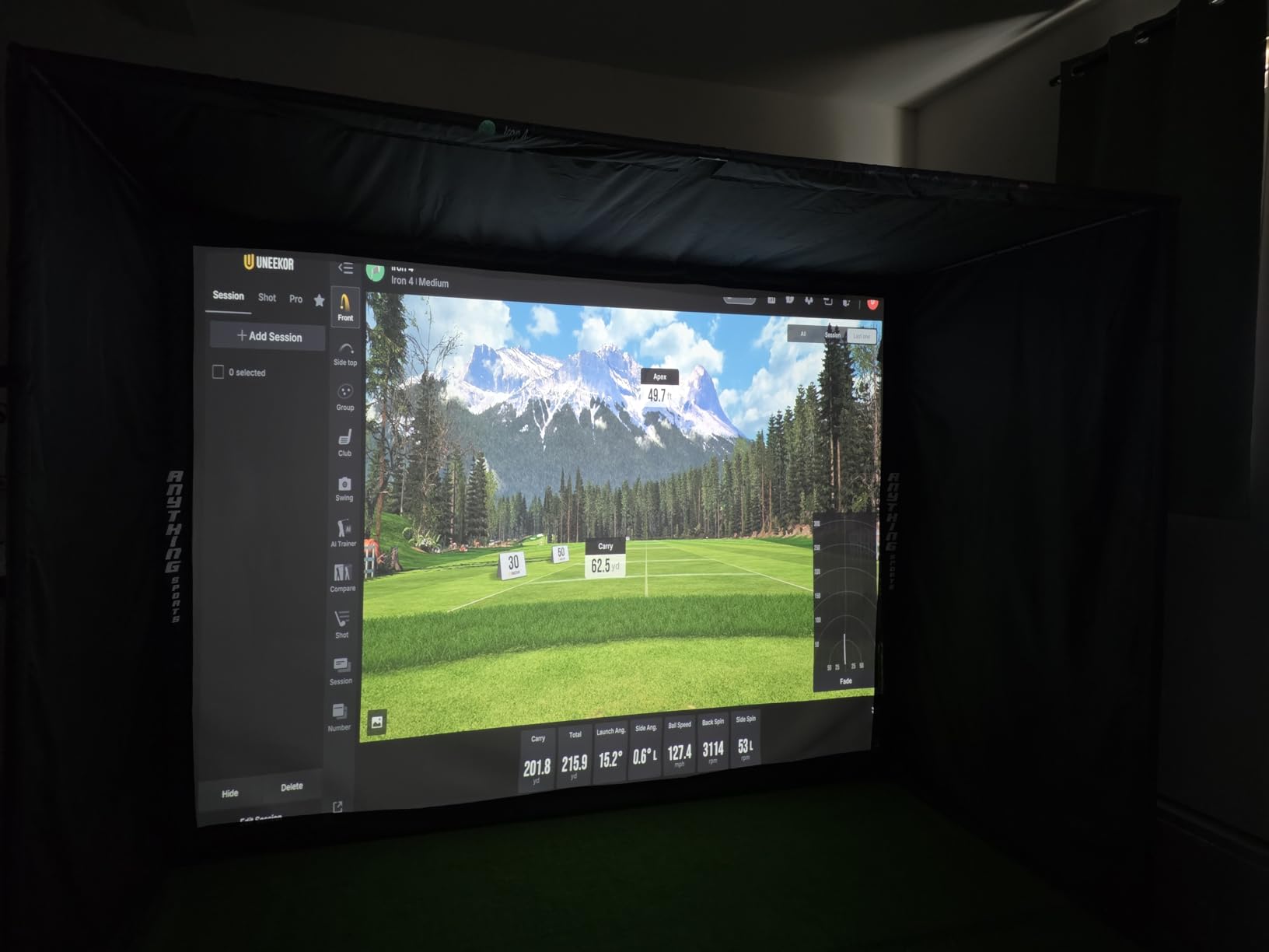 Complete Golf Simulator Enclosure Package – 4K-Ready Impact Screen with Blackout Cage, Projector Mount, Frame Poles, Side Shank Nets | Indoor & Garage Practice | Easy Setup | 12-Month Warranty customer photo 1