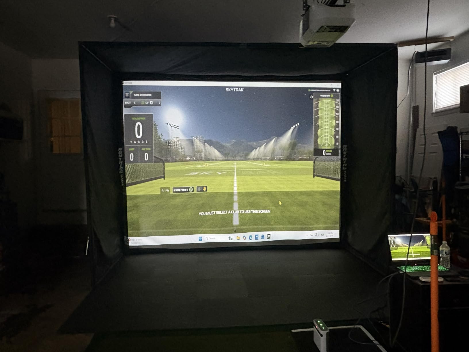Complete Golf Simulator Enclosure Package – 4K-Ready Impact Screen with Blackout Cage, Projector Mount, Frame Poles, Side Shank Nets | Indoor & Garage Practice | Easy Setup | 12-Month Warranty customer photo 2