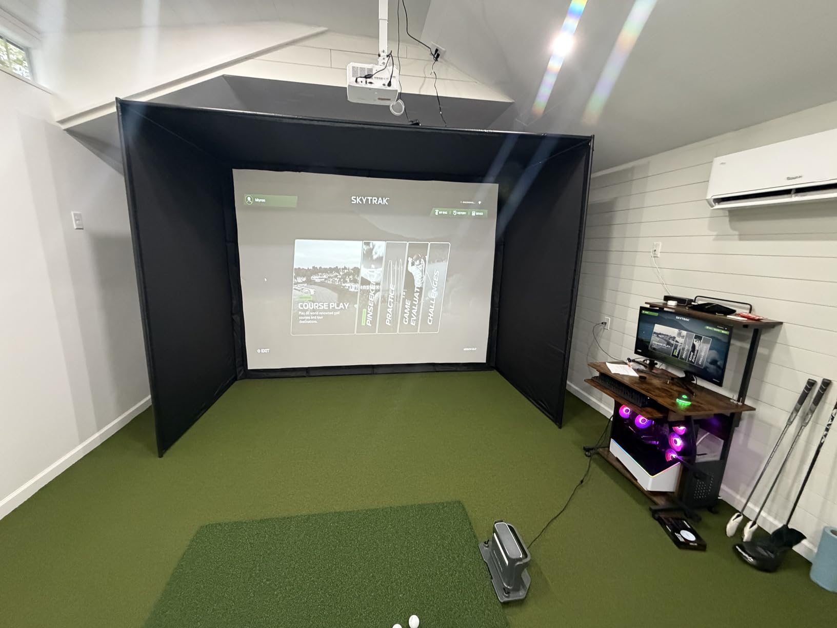GoSports Golf Simulator Enclosure Nets - Complete Set with Frame and HD Impact Screen Kit - Indoor At Home Golf Training Equipment - Choose 10x8 ft, 12x9 ft, or 14x8 ft customer photo 2