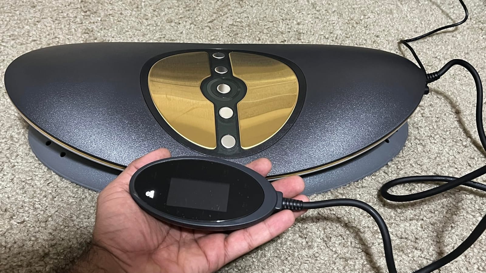 Electric Lumbar Traction Device, Multifunctional Back Traction Device with Dynamic Airbag Traction, 20-Level Electrotherapy, 3-Level Vibration Massage and Thermal Therapy from 113 to 131F customer photo 2