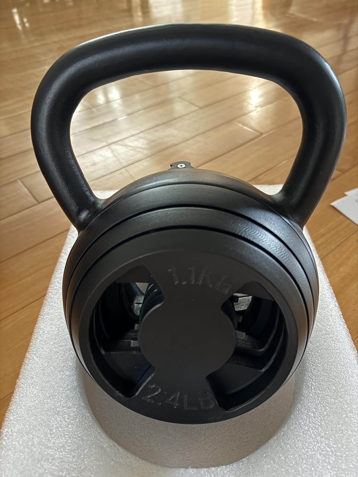 Hezeyferg 2-in-1 Adjustable Kettlebell for Home Gym Strength Training | 15-45 LB Kettlebells Weight Set, 4.8-30 LB Dumbbell Weights, with Wide Grip, for Men/Women Full Body Exercise customer photo 2
