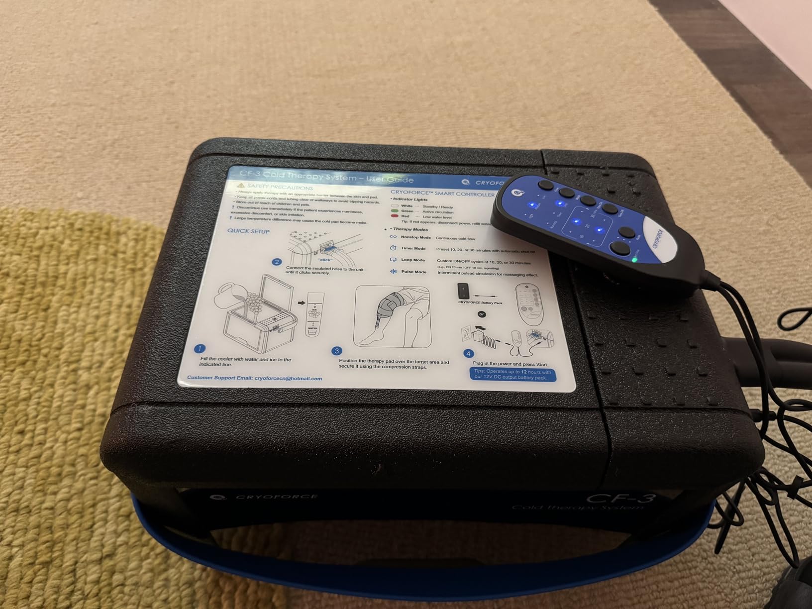 CF-3 Pro Cold Therapy Machine, Ice Machine for Knee & Shoulder | 11QT Large-Capacity Ice Therapy System, Programmable Cold Recovery Unit for ACL, TKR & Sports Training customer photo 2