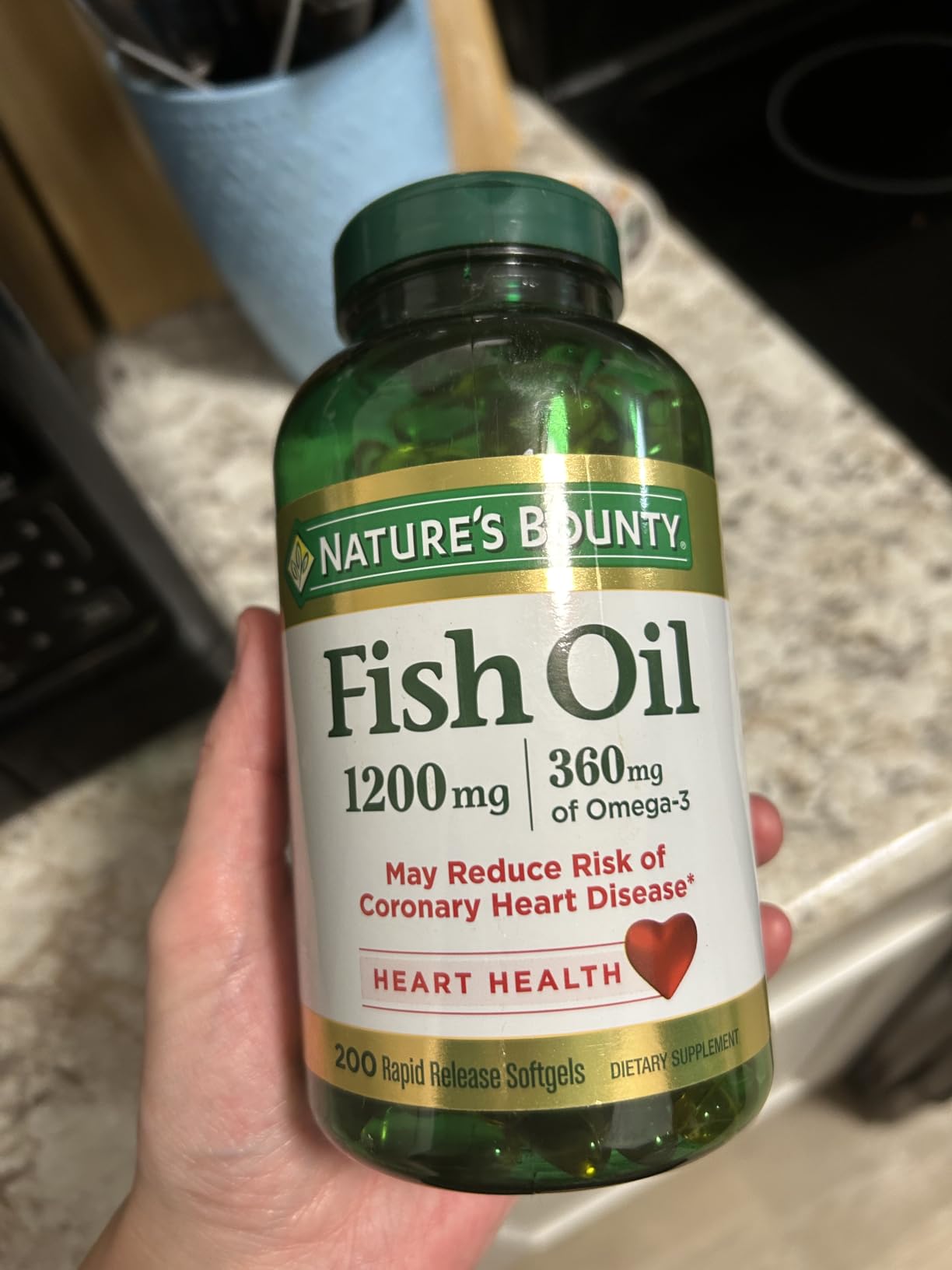 Nature's Bounty Fish Oil 1200 Mg, Omega-3, 200 Softgels (Pack of 1) customer photo 1