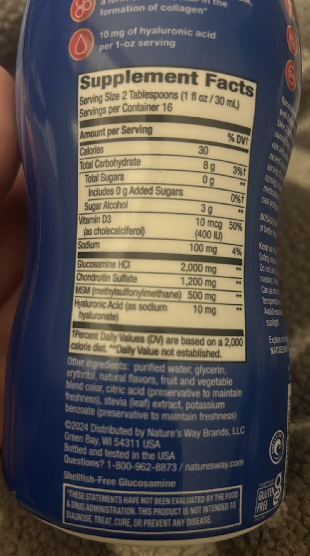 Nature's Way Joint Movement Glucosamine Liquid, Chondroitin, Berry, 16 oz customer photo 2