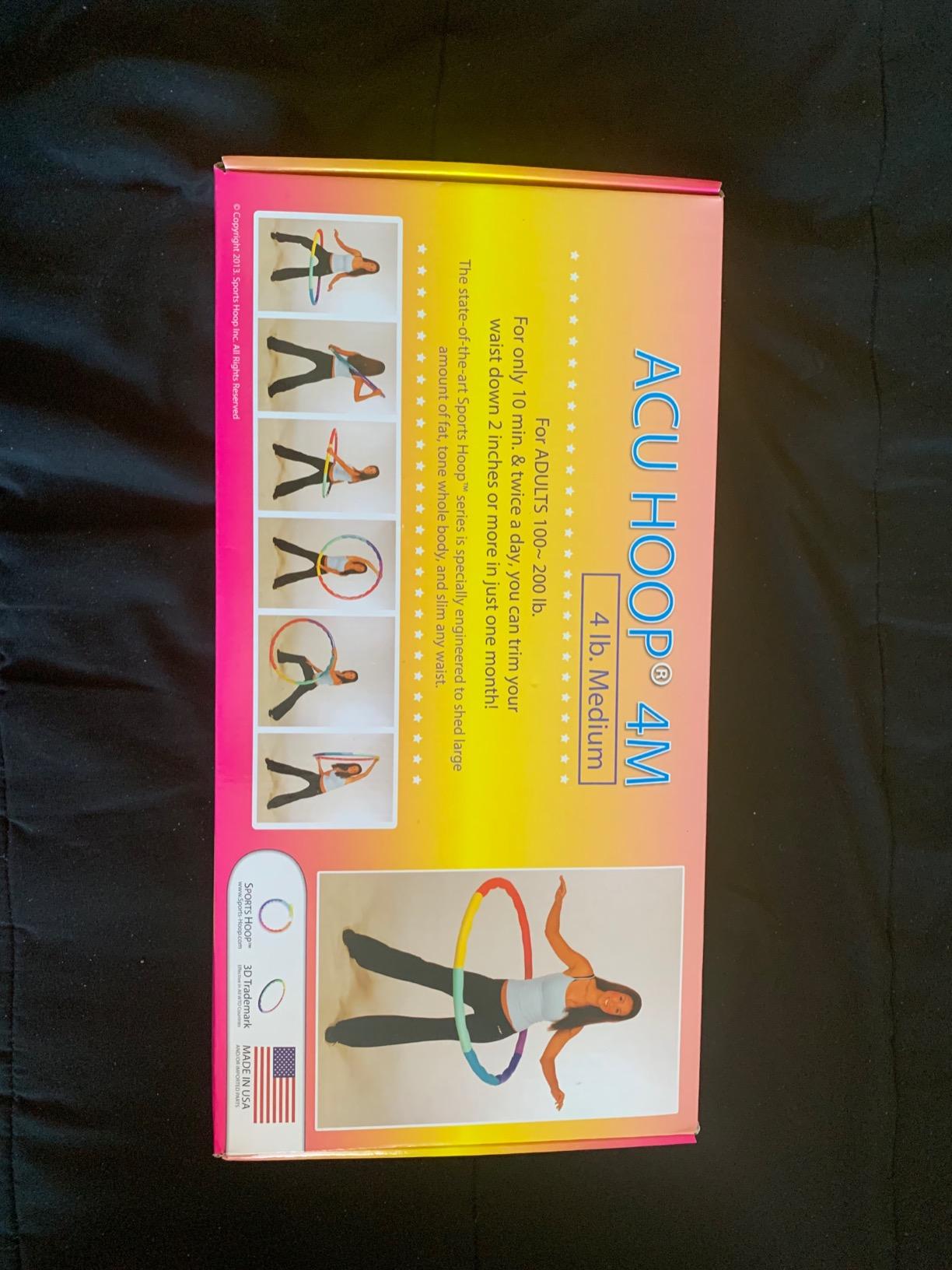 Weighted Hula Hoop, ACU Hoop 4M - 4 lb Medium, Weight Loss Fitness Workout Sports Hoop with ridges. (Rainbow Colors) customer photo 2