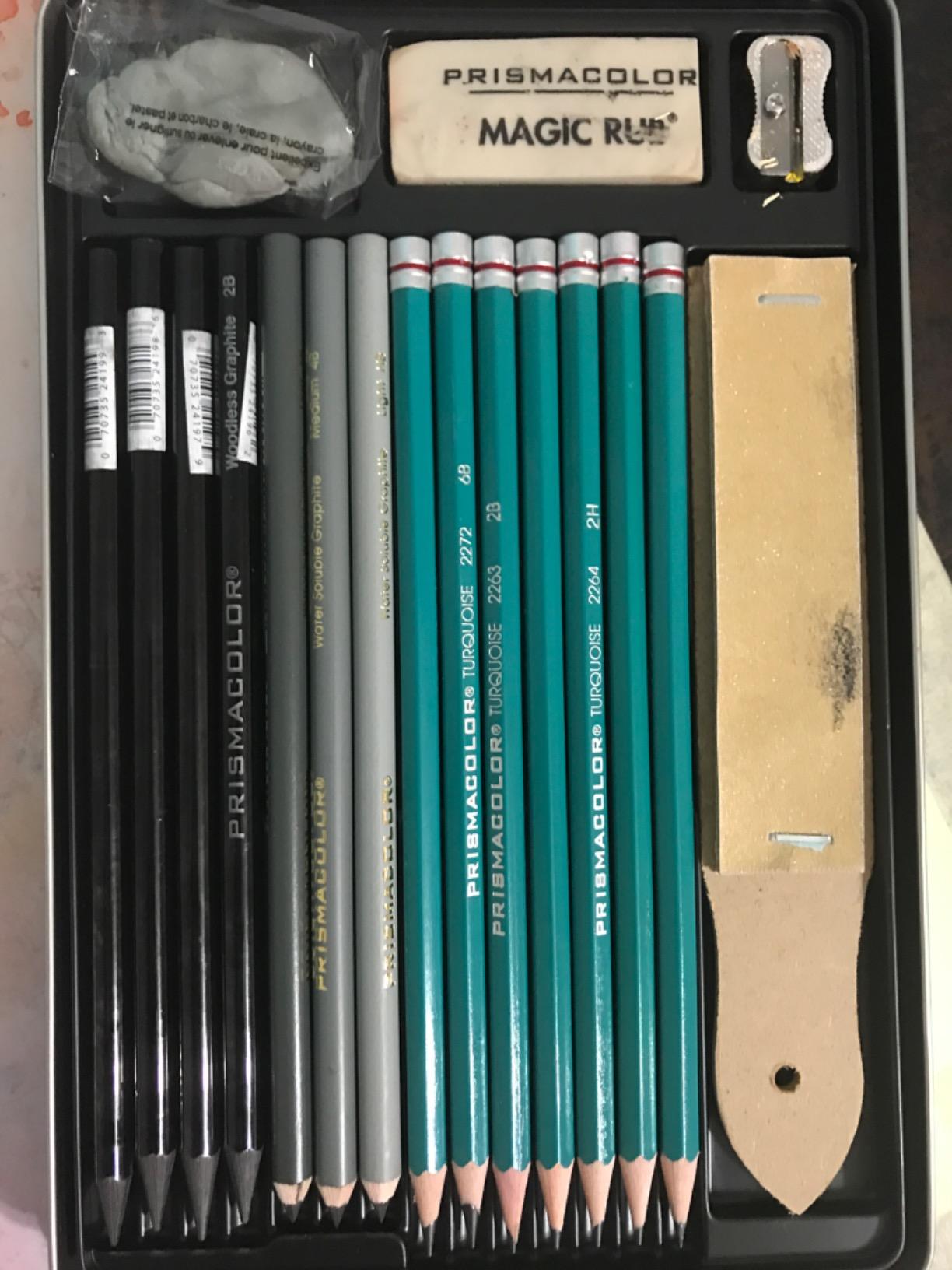 Prismacolor Premier Graphite Drawing Pencils With Erasers & Sharpeners, Adult Coloring, 18-Piece Set customer photo 1