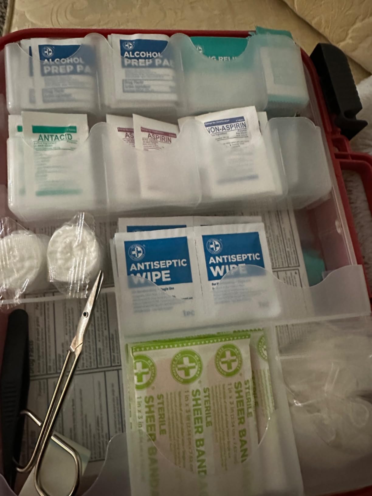 Be Smart Get Prepared First Aid Kit Hard Red Case 326 Pieces Exceeds OSHA and ANSI Guidelines 100 People - Office, Home, Car, School, Emergency, Survival, Camping, Hunting and Sports (20HBC01015REV3) customer photo 1