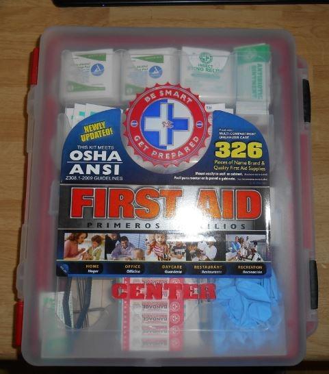 Be Smart Get Prepared First Aid Kit Hard Red Case 326 Pieces Exceeds OSHA and ANSI Guidelines 100 People - Office, Home, Car, School, Emergency, Survival, Camping, Hunting and Sports (20HBC01015REV3) customer photo 2