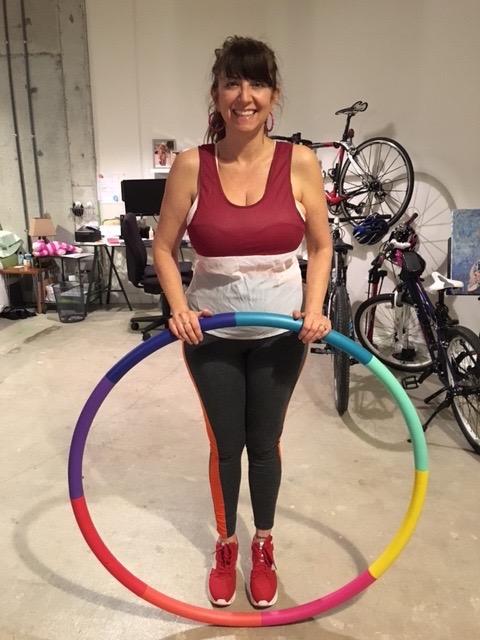 Weighted Hula Hoop, Trim Hoop 3lb, 4lb Large, Rainbow, Lose Belly Fat customer photo 1