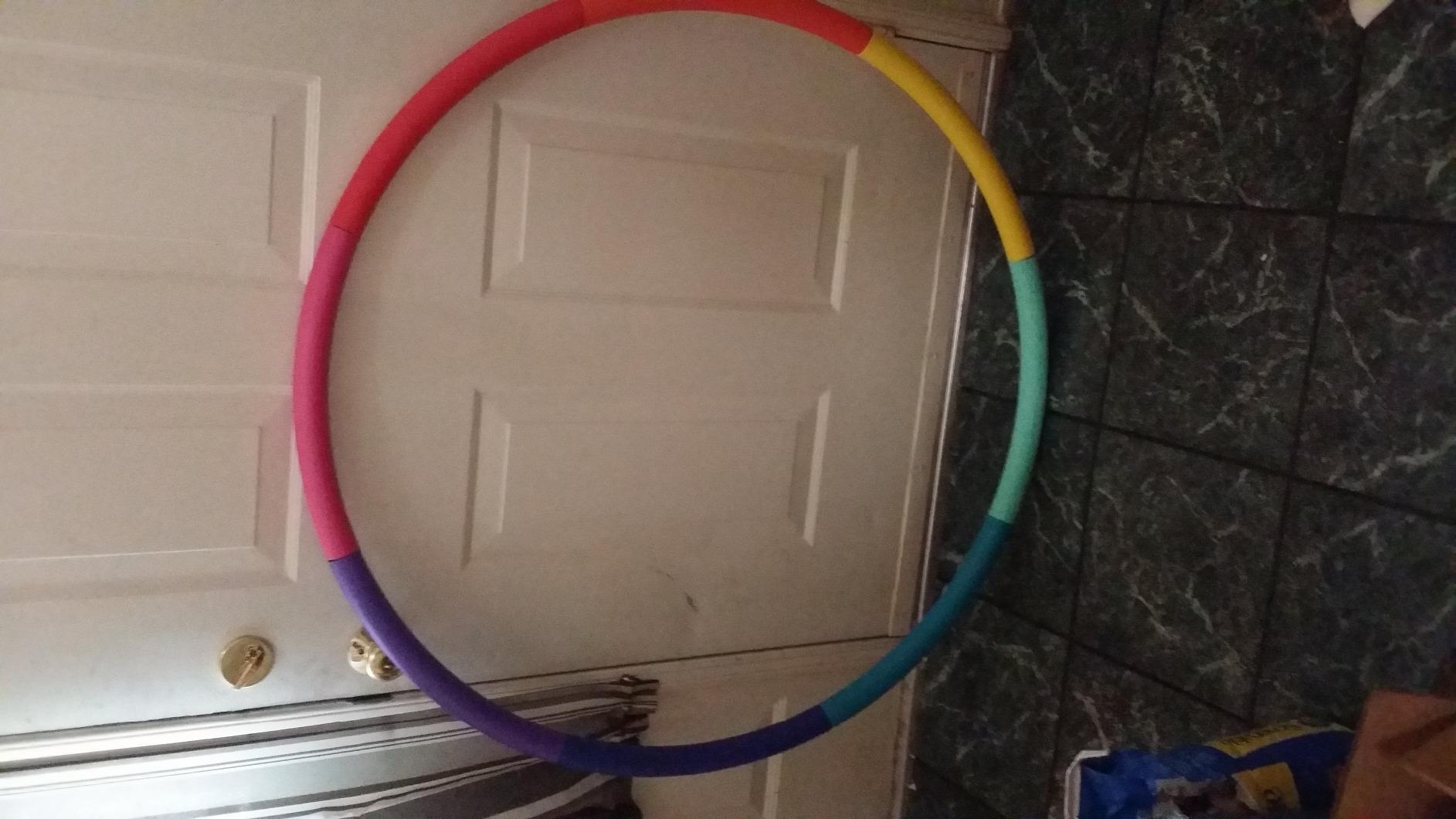 Weighted Hula Hoop, Trim Hoop 3lb, 4lb Large, Rainbow, Lose Belly Fat customer photo 2