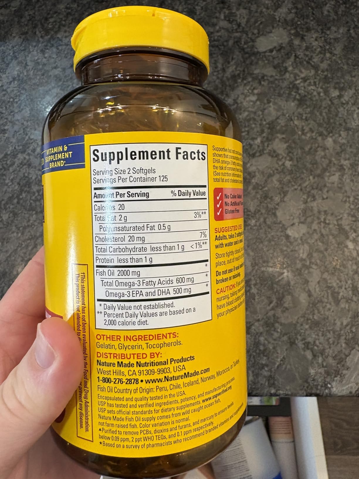 Nature Made Fish Oil Omega 3 Supplements, 1000mg Softgels, 250 Softgels customer photo 2