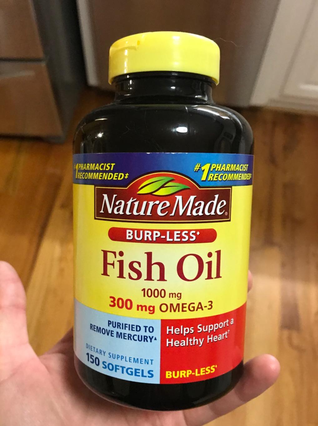 Nature Made Burp Less Fish Oil Omega 3, 1000mg Softgels, 150 Softgels customer photo 2