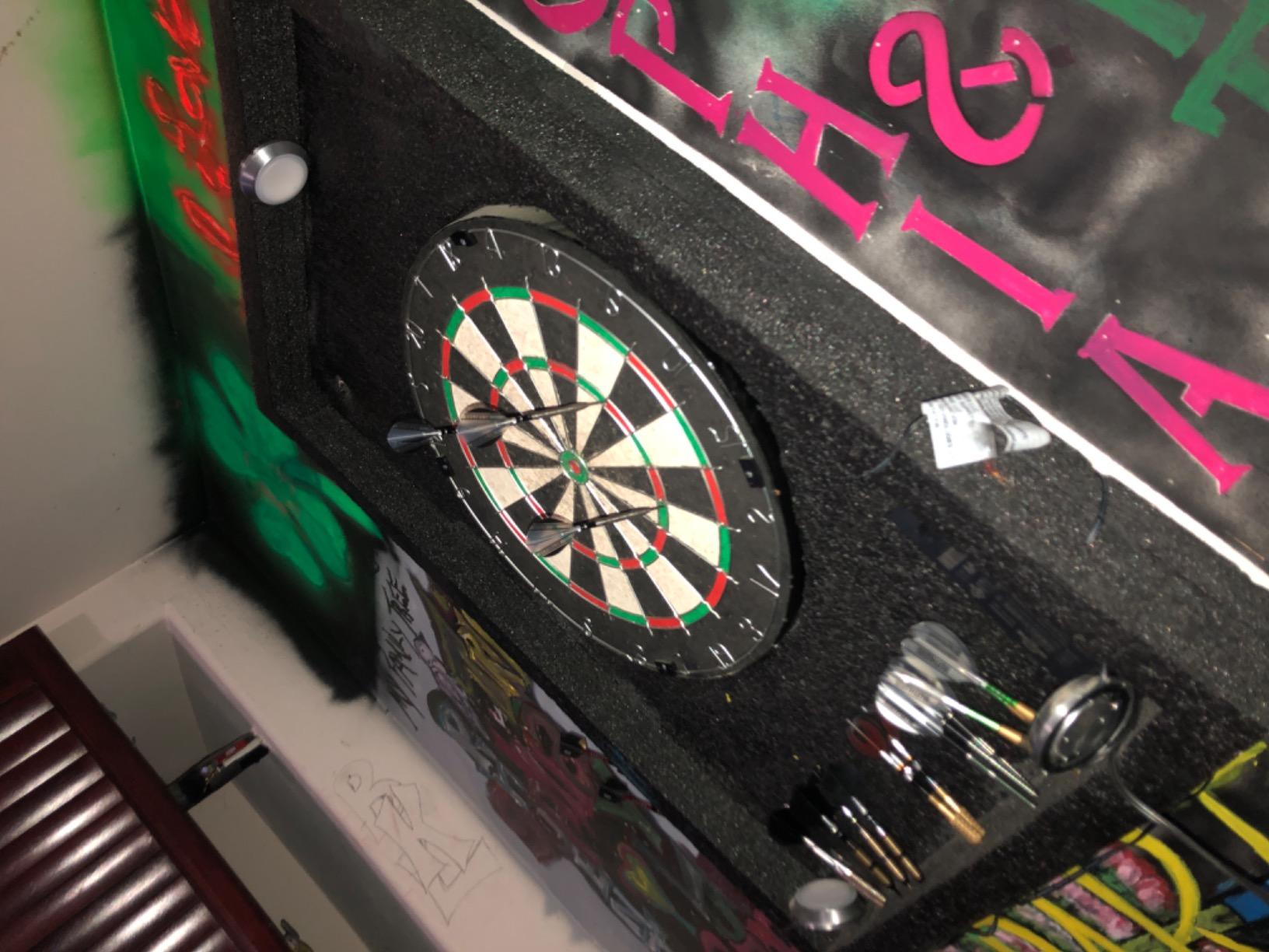 Hey Play Bristle and Metal Dart Board, 18” customer photo 1