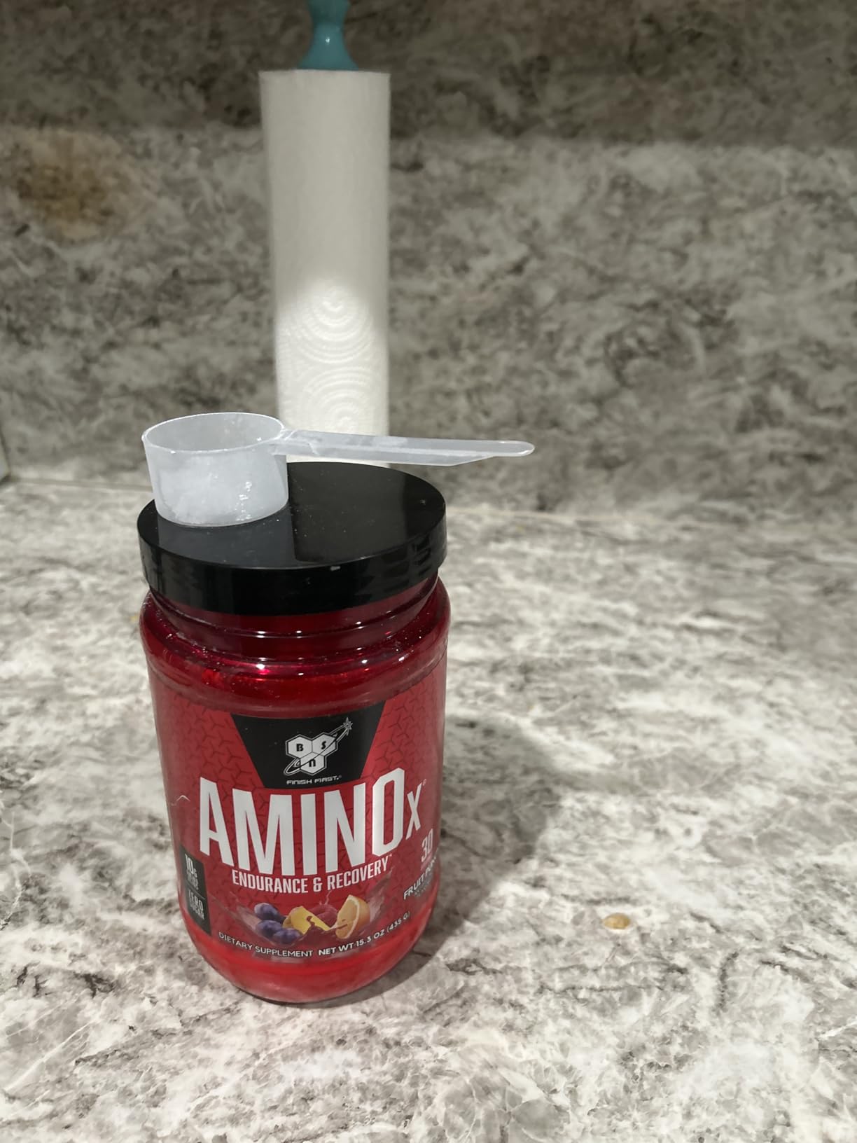 BSN Amino X BCAAs Recovery Powder, Caffeine Free, Fruit Punch, 30 Servings customer photo 1
