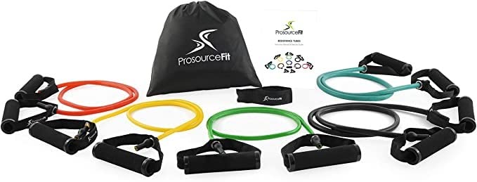ProSource Xtreme Stackable Heavy Duty Premium Latex Resistance Exercise Bands Tubes Cords w/Door Anchor and Exercise Manual customer photo 2