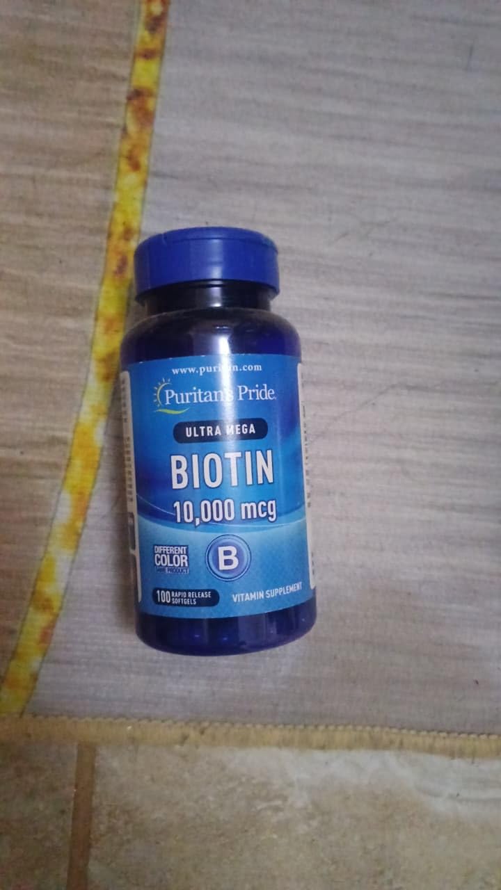 Puritan's Pride Premium Ultra Mega Biotin 10,000mcg, 100 Softgels customer photo 2