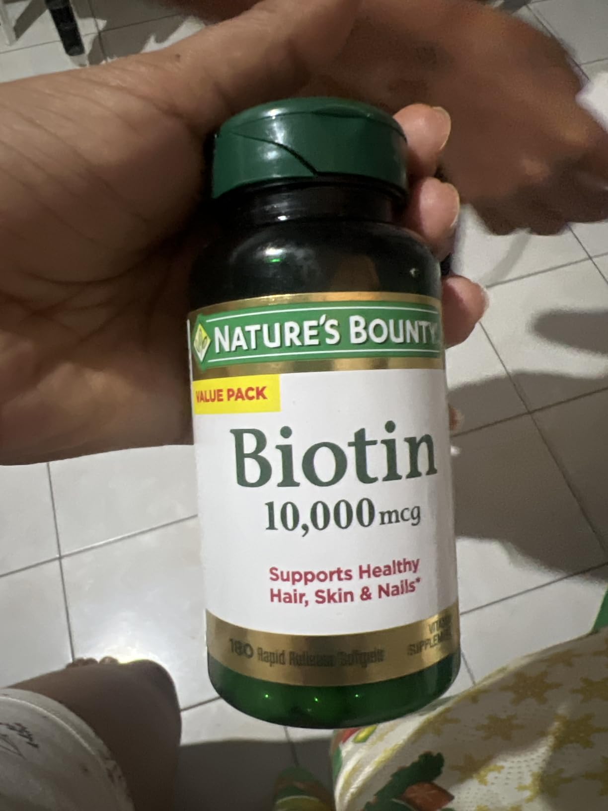 Nature's Bounty Biotin Hair Skin and Nails Vitamins, 120 Softgels customer photo 1