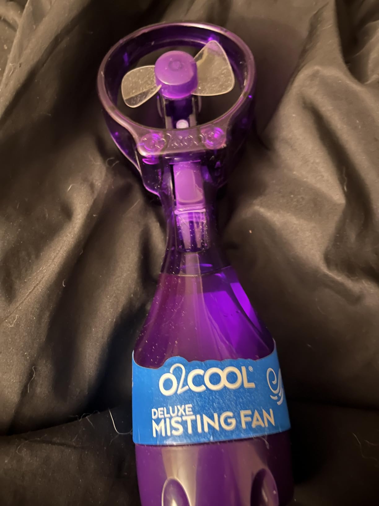 O2COOL Deluxe Handheld Misting Fan Battery Powered Purple customer photo 2