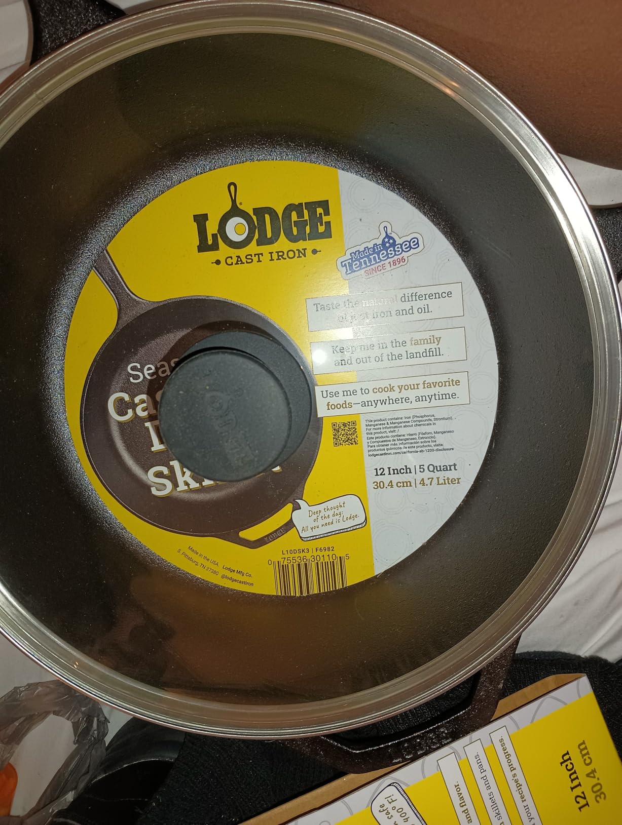 Lodge Pre-Seasoned Cast Iron Deep Skillet, 5 Quart customer photo 2