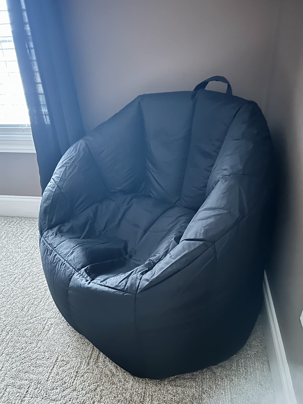 Big Joe Milano Beanbag Chair Stretch Limo Black Smartmax customer photo 1