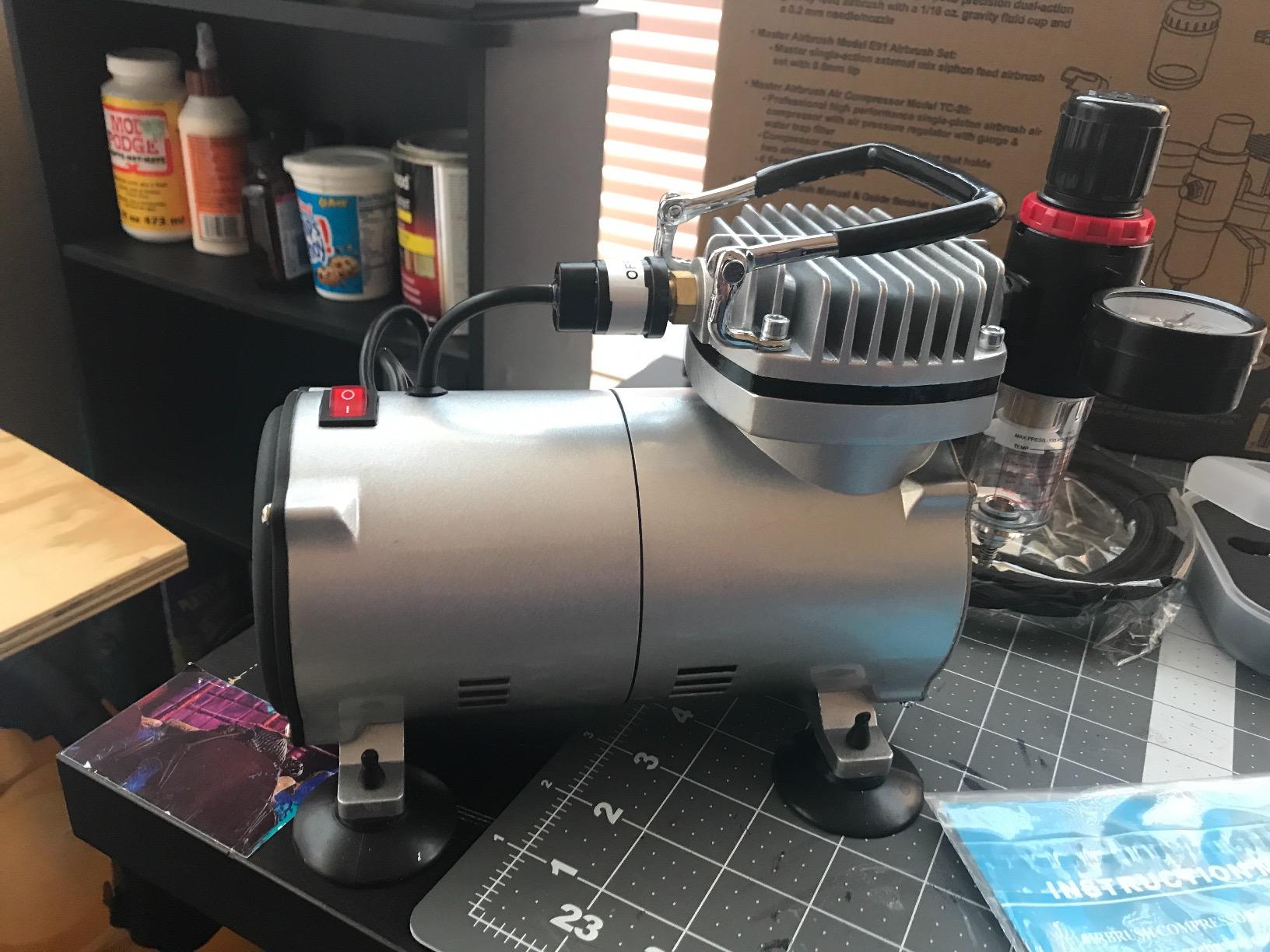 Master Airbrush Cool Runner II Airbrush Kit with Dual Fan Air Compressor, 3 Airbrushes, 6 Color Acrylic Paint Set, Cleaning Brushes & How-To Air Brush Manual, Gravity & Siphon Feed customer photo 1
