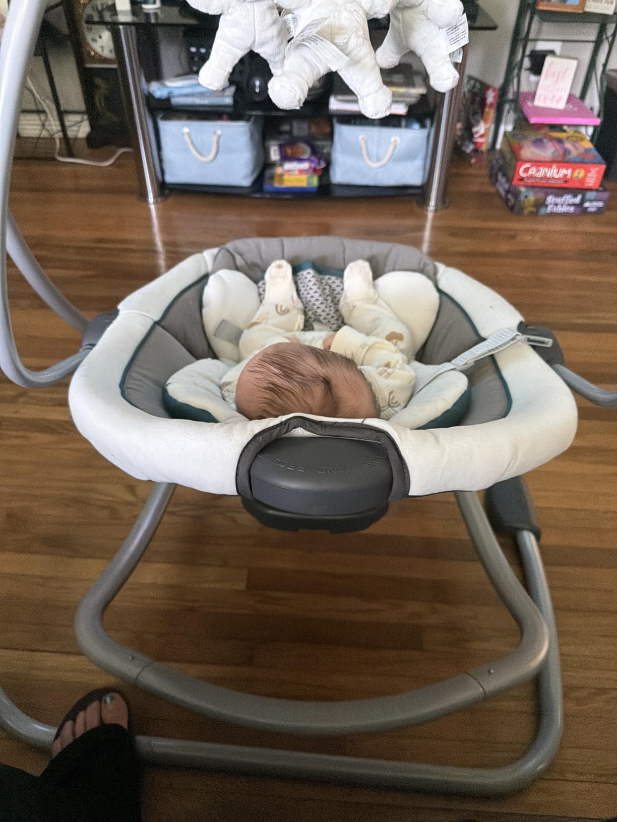 Graco DuetSoothe 2-in-1 Portable Baby Swing & Rocker, Sapphire customer photo 2