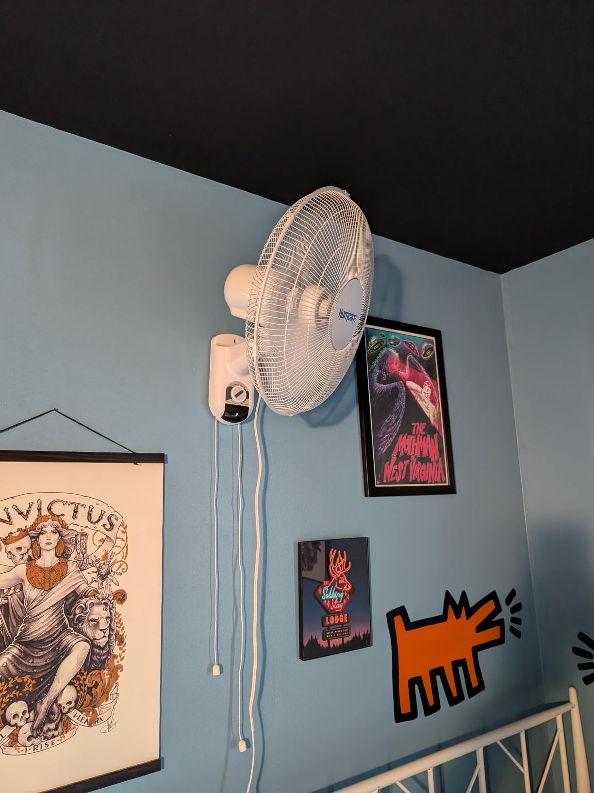 Hurricane Classic Oscillating Wall Mount Fan, 3 Speeds, White, 16in customer photo 1