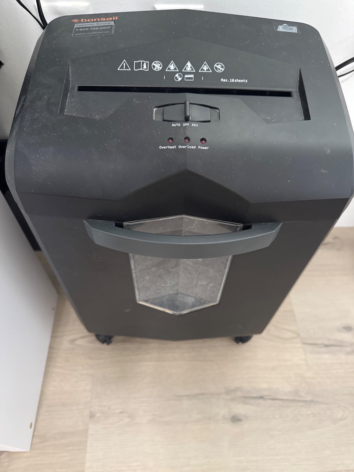 Bonsaii 18-Sheet Cross-Cut 60-Min Run Heavy Duty Paper Shredder | Anti-Jam, P-4 Security Level, 62dB Ultra-quiet, 6-Gal Bin with Casters, Shreds Credit Cards & Staples C149-C customer photo 2