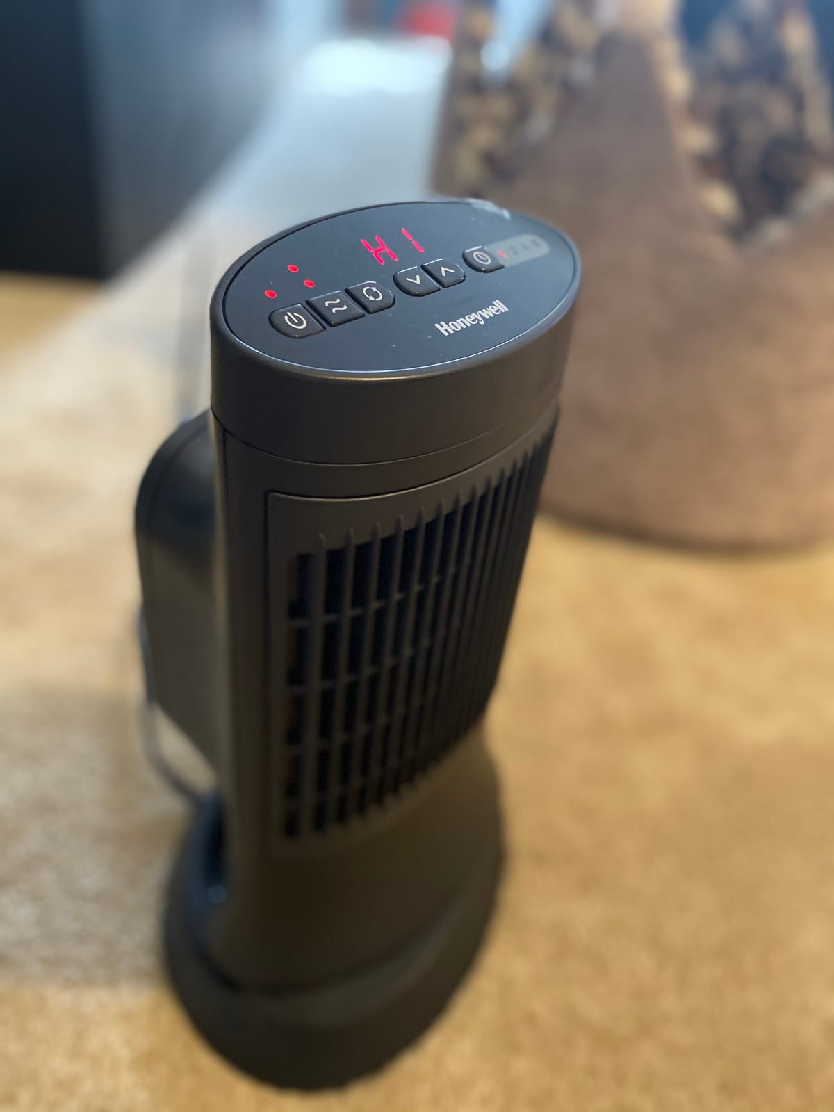 Honeywell Slim Ceramic Tower Heater, Small Room, Black – Easy to Use – Slim Space Heater with Two Heat Settings customer photo 2