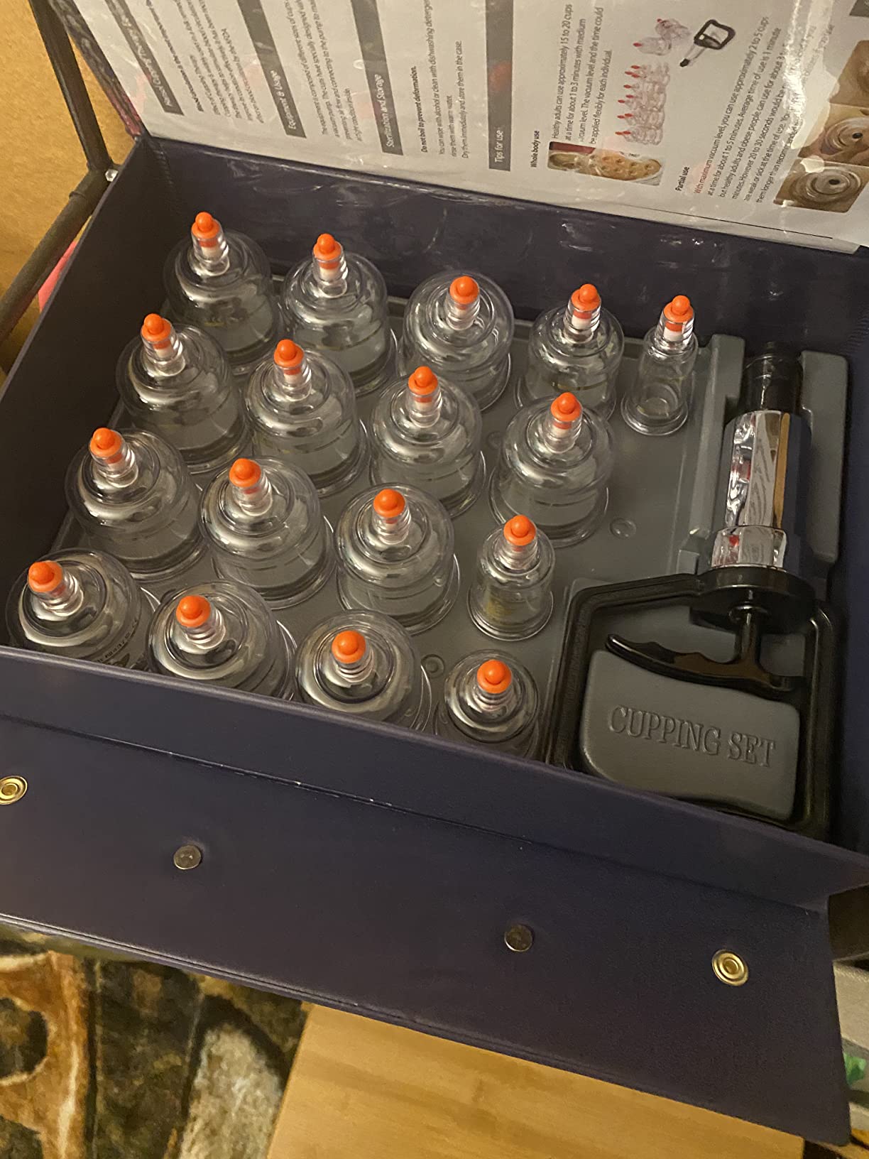 Hansol Cupping Therapy Equipment Set with Pumping Handle 17 Cups (Made in Korea) customer photo 1