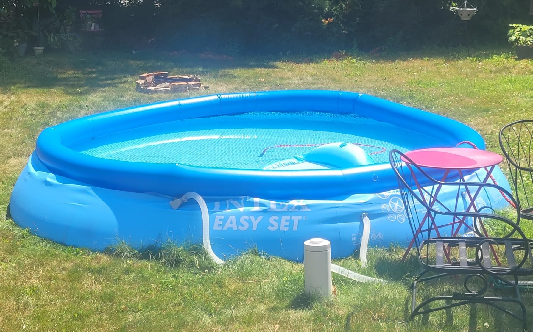 INTEX Easy Set 10 ft x 30in Above Ground Pool Set, Round Inflatable Swimming Pool with 330 GPH Cartridge Filter Pump and Type H Cartridge customer photo 2