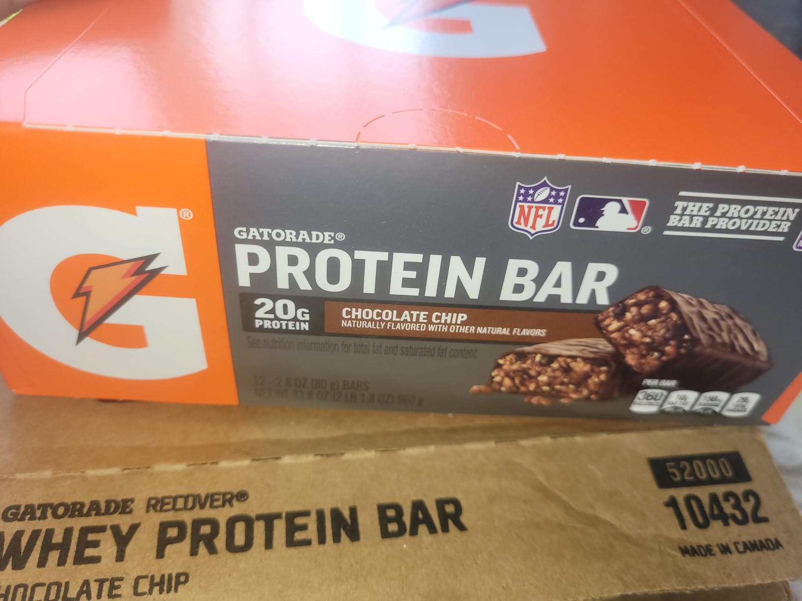 Gatorade Whey Protein Recover Bars, Chocolate Chip, 2.8 ounce bars (12 Count) customer photo 2