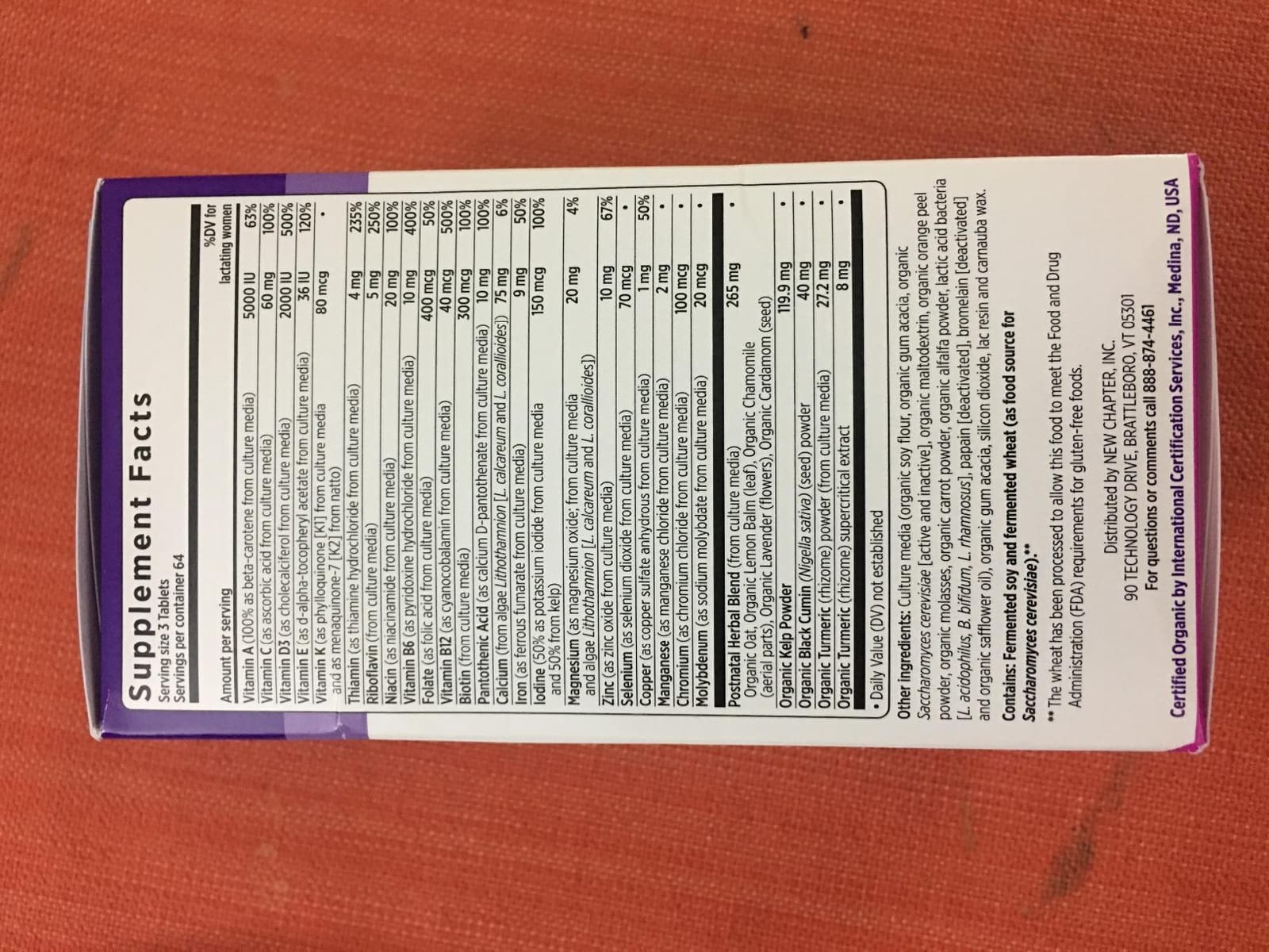 New Chapter Postnatal Vitamins Lactation Supplement, 96 Count customer photo 2
