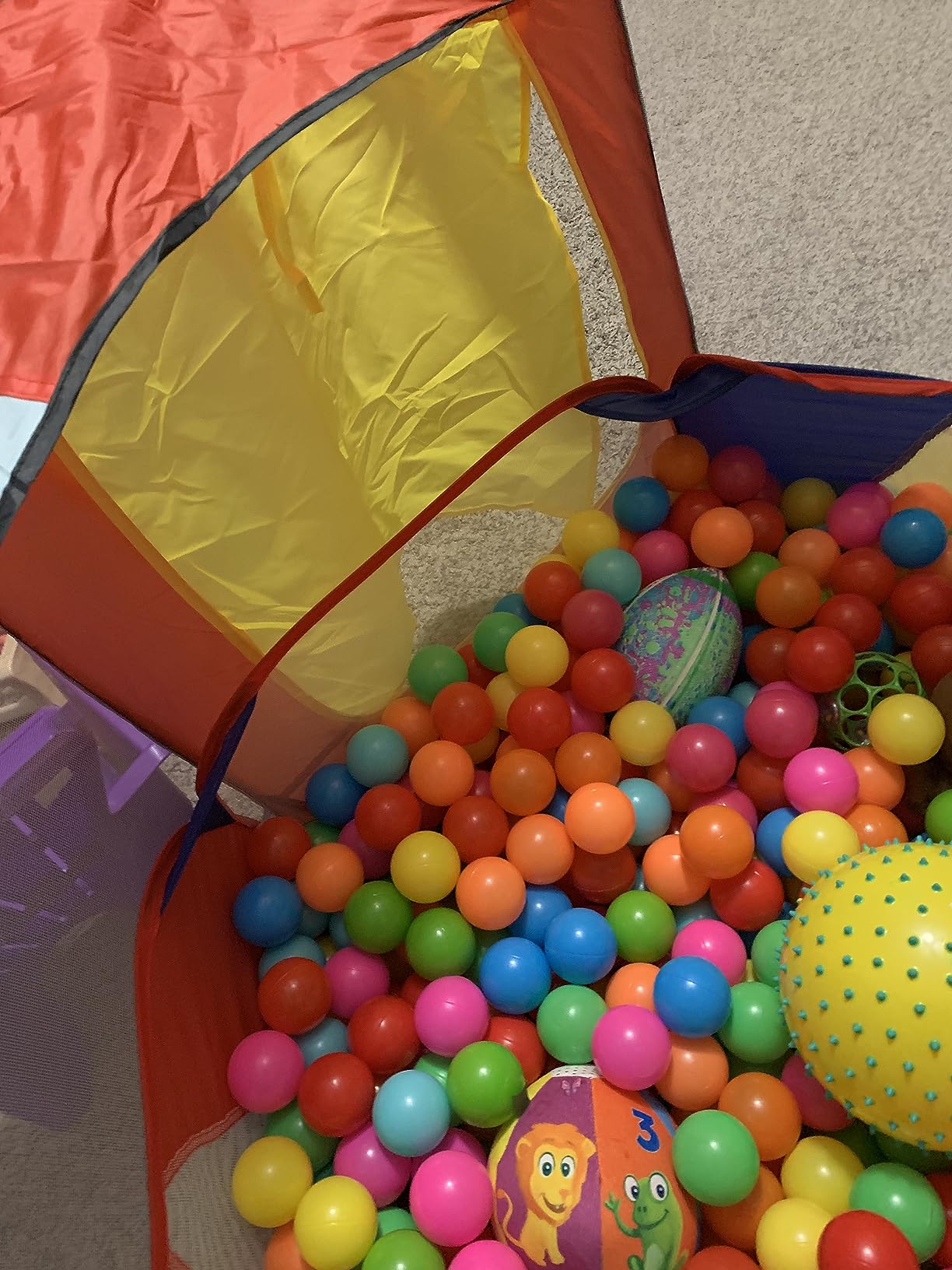 Kids Ball Pit Pop Up Large Tent for Toddlers - Indoor & Outdoor Gift Toys for Infants Girls & Boys, Baby Playpen with Zipper Storage Bag, BallPit Balls Not Included customer photo 2