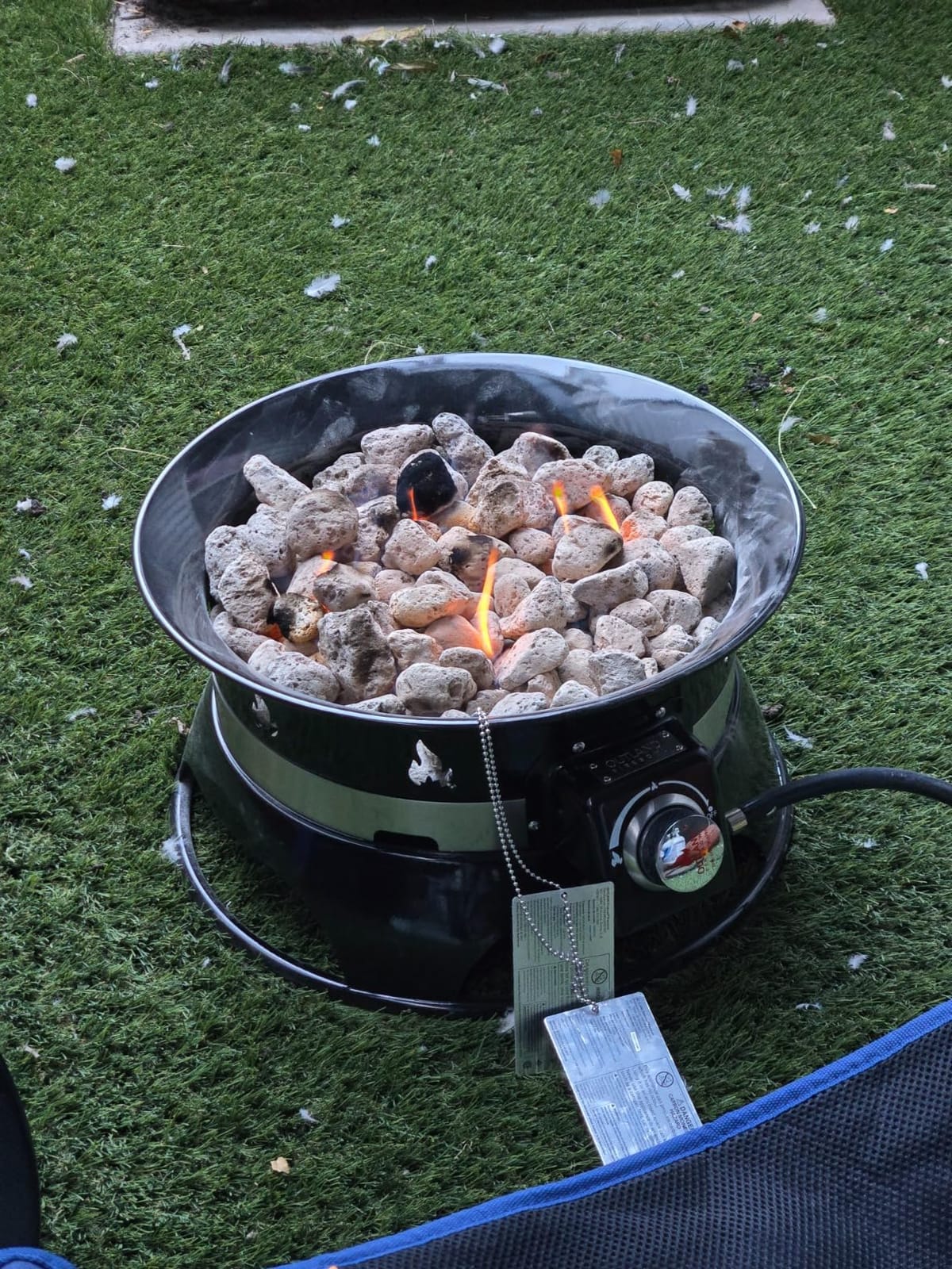 Outland Living Firebowl 870 Premium 19” Auto-Ignition Smokeless Propane Fire Pit – Outdoor Gas Fire Pit with Cover & Carry Kit, 58,000 BTU, Black customer photo 1
