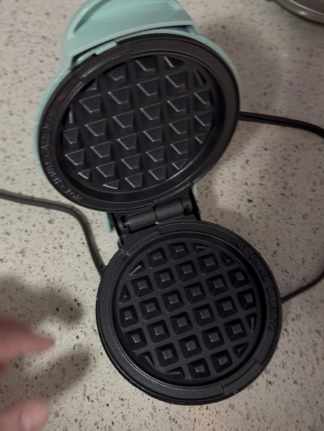 Dash Mini Waffle Maker, 4-Inch Nonstick Cooking Surface, Red customer photo 1