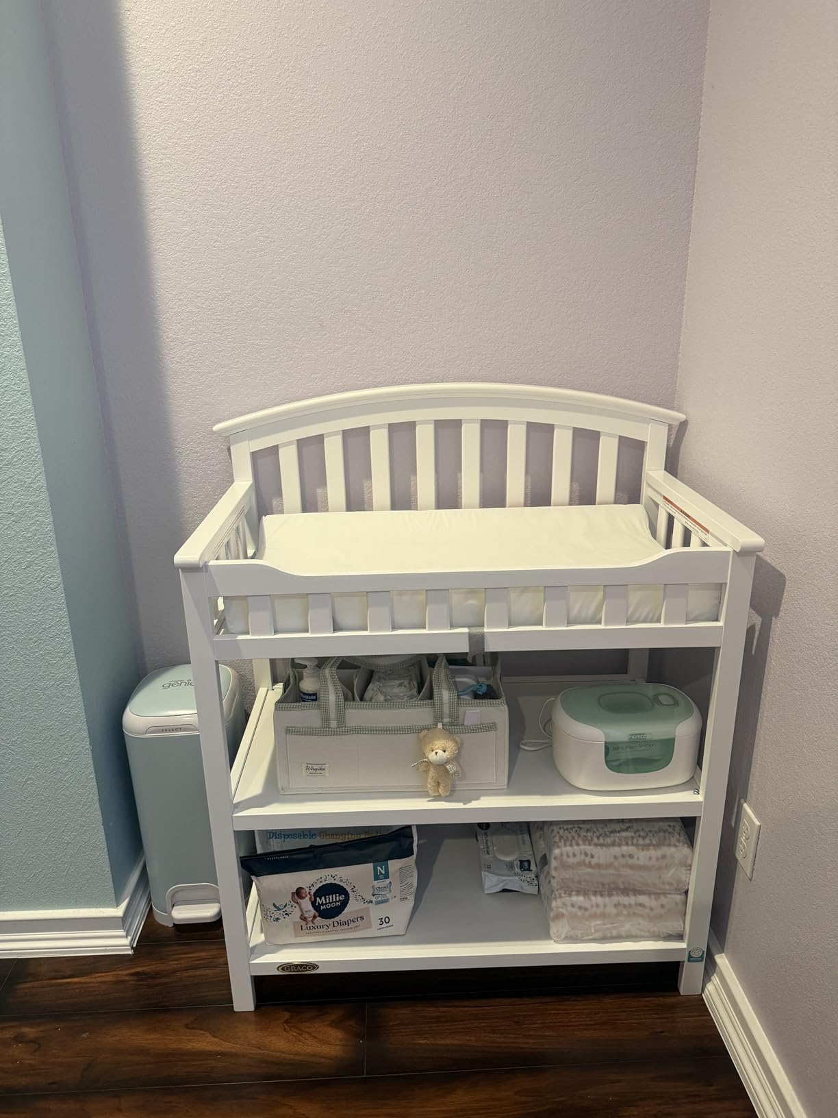 Graco Changing Table with Water-Resistant Changing Pad, Pebble Gray customer photo 1