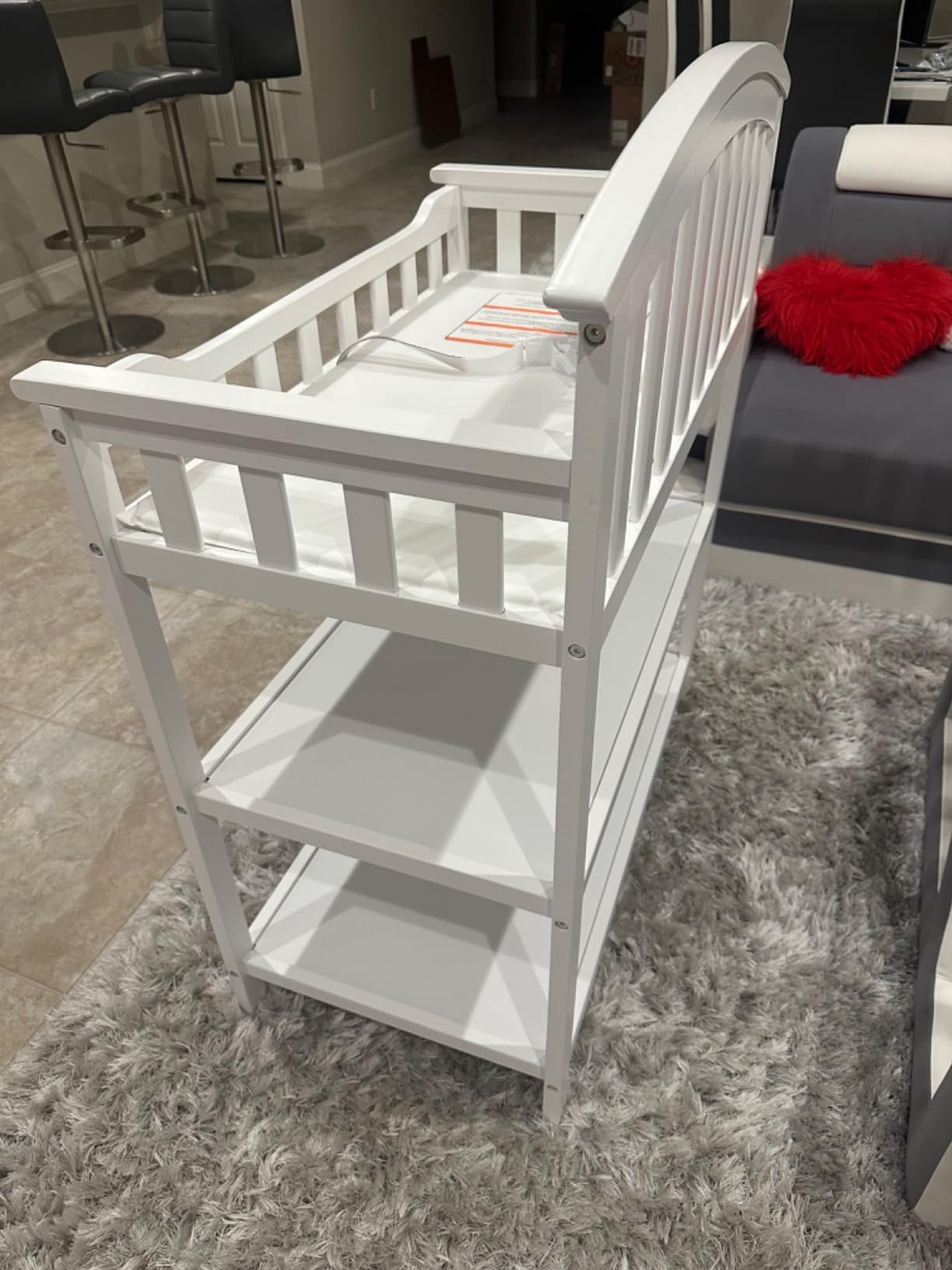 Graco Changing Table with Water-Resistant Changing Pad, Pebble Gray customer photo 2