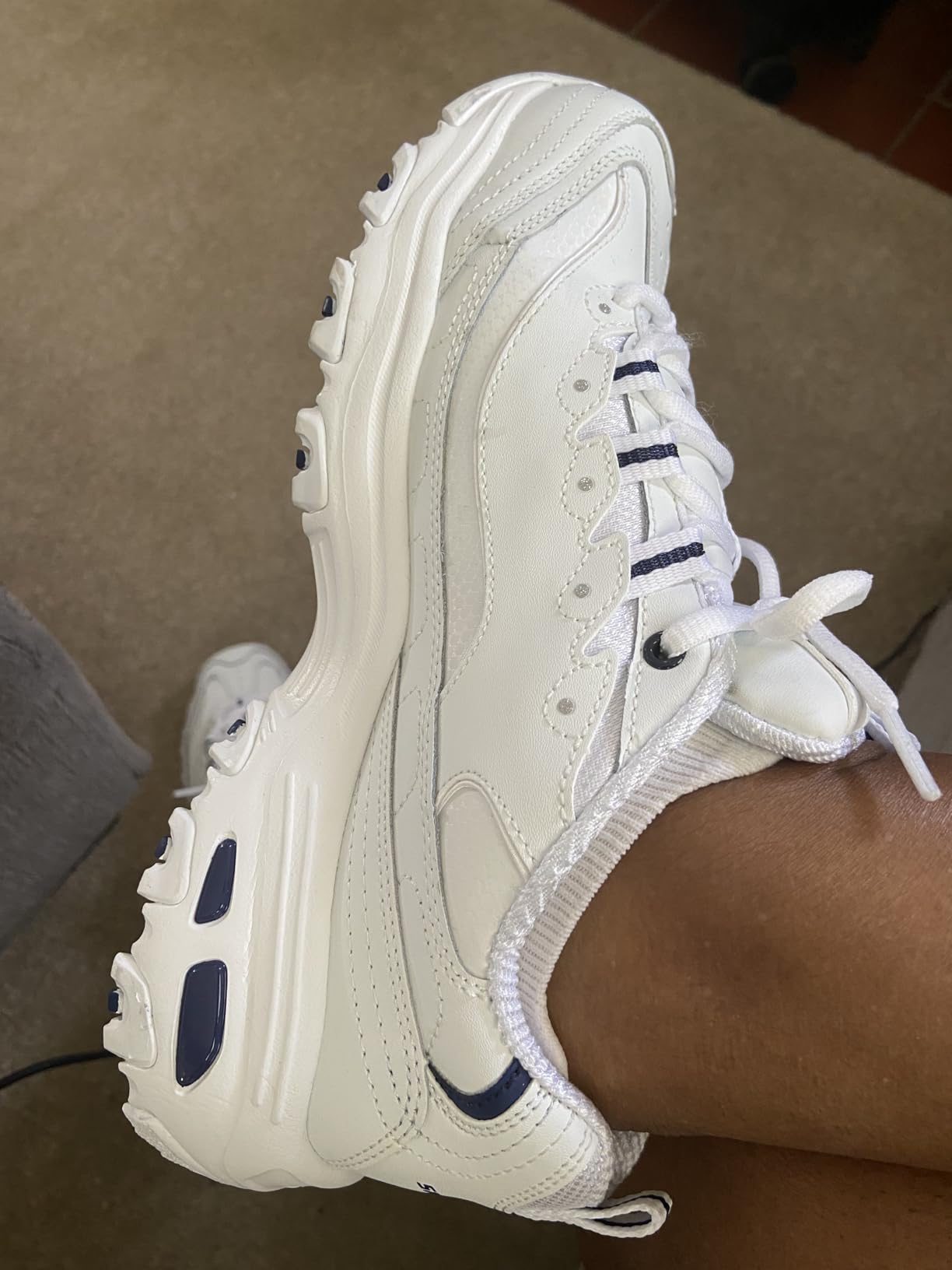 Skechers Sport Women's D'Lites Fresh Start Memory Foam Lace-up Sneaker Fashion customer photo 1