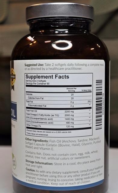 Viva Naturals Omega 3 Fish Oil Supplement for Women and Men - 2500 mg Triple Strength Fish Oil per Serving with Omega 3 Fatty Acids Including EPA, DHA DPA - 90 Pescatarian-Friendly Softgels customer photo 2