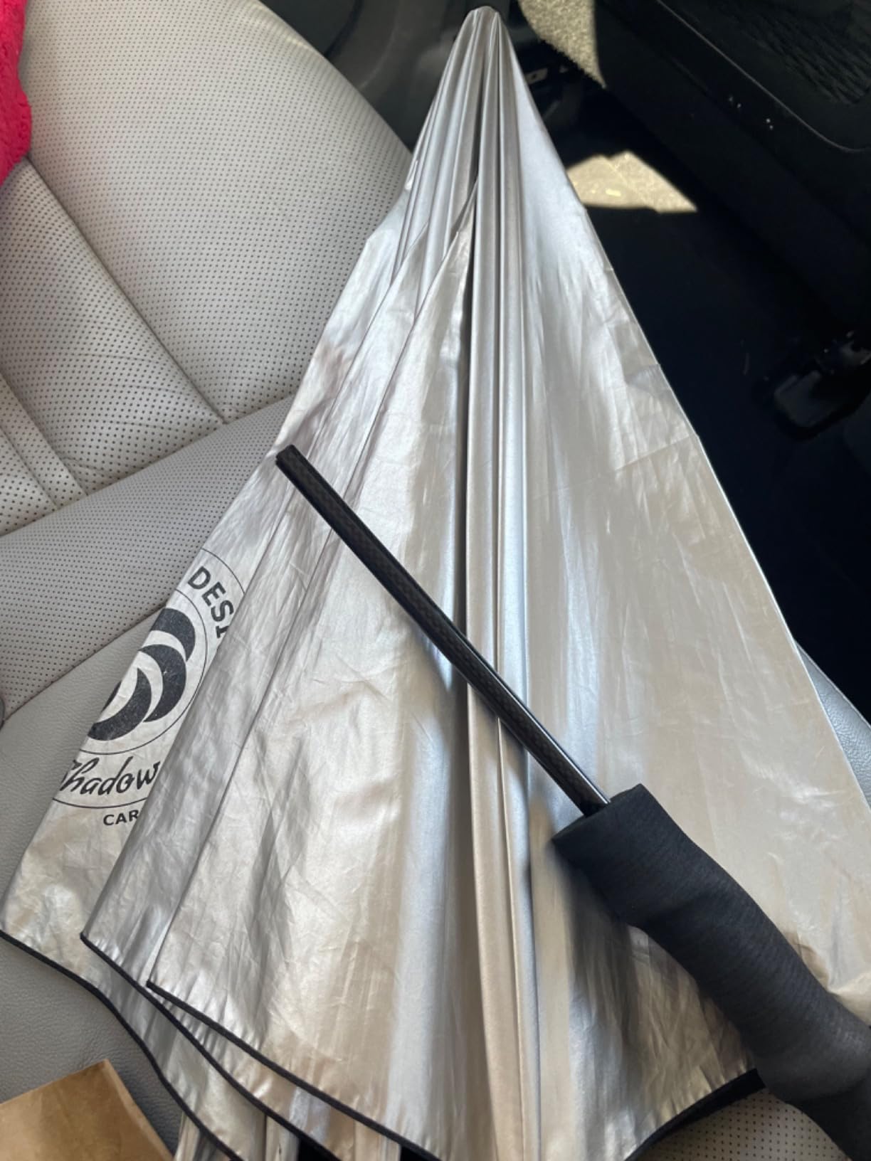 Six Moon Designs Silver Shadow Hiking Umbrella - UPF 50+ Sun & Rain Protection - Ultralight 8.9 oz Fiberglass Frame - Durable Reflective Trekking Umbrella for Backpacking, PCT, and Desert Travel customer photo 1