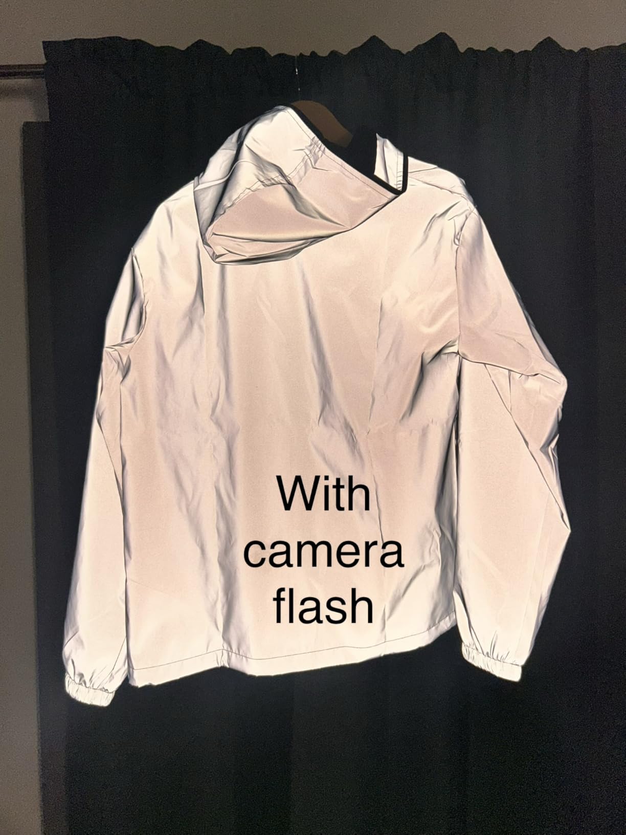 Men Reflective Coat Hooded Windbreaker Running Pocket Jacket customer photo 1