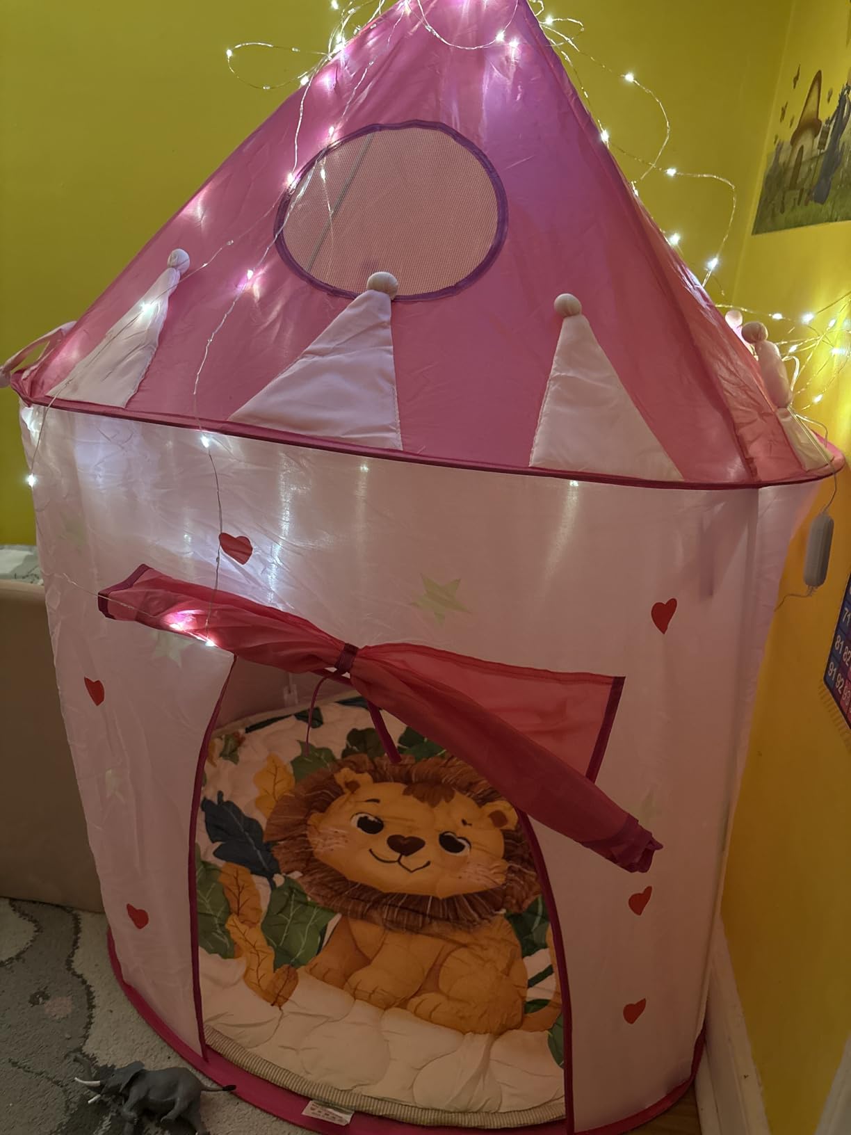 Playz 5pc Princess Castle Play Tent for Kids Glow in Dark Pink Princess Pit customer photo 1