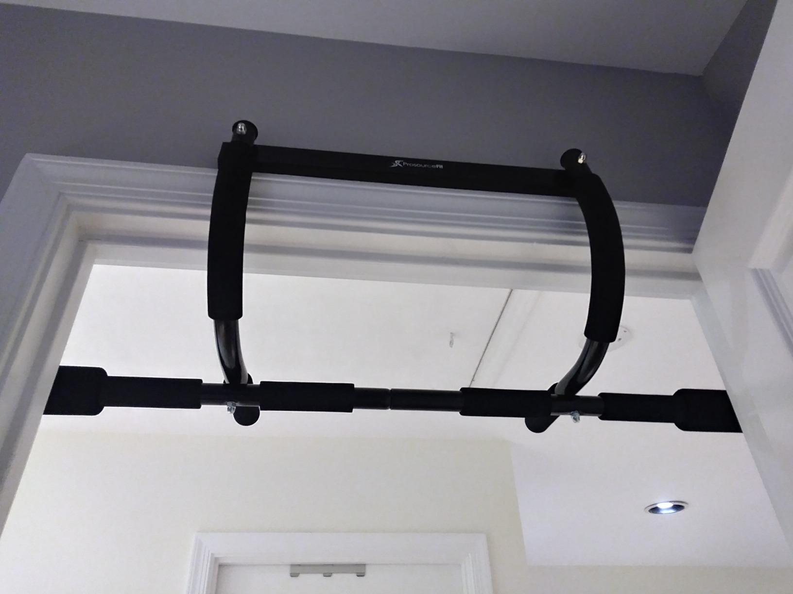 ProsourceFit Multi-Grip Lite Pull Up/Chin Up Bar, Heavy Duty Doorway Upper Body Workout Bar for Home Gyms 24”-32” customer photo 2