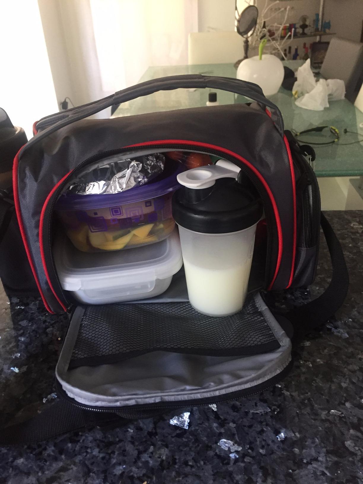 ThinkFit Insulated Lunch Box with 6 Portion Control Containers, Pill Dispenser, Shaker Cup & Ice Packs - BPA-Free, Reusable, Microwavable, Freezer Safe - Blue customer photo 1