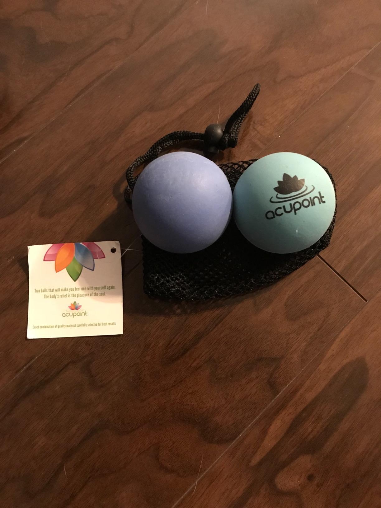 Acupoint Physical Massage Therapy Ball Set - Ideal for Yoga, Deep Tissue Massage, Trigger Point Therapy and Myofascial Release Physical Therapy Equipment customer photo 2