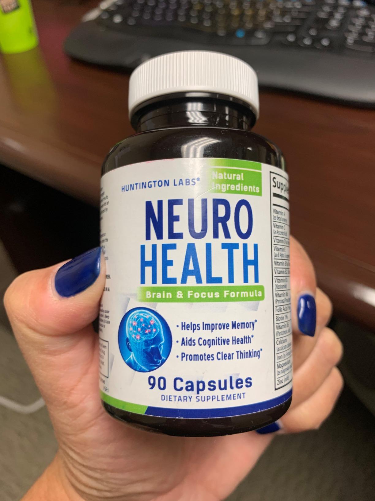 Neuro Health Brain Supplements for Memory and Focus - Nootropic Pills 60ct customer photo 2